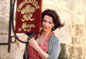 Juliette Binoche, in the film version of Harris's novel, Chocolat