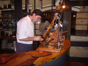 Sweeney Todd he ain't; the ham slicer in Dehesea